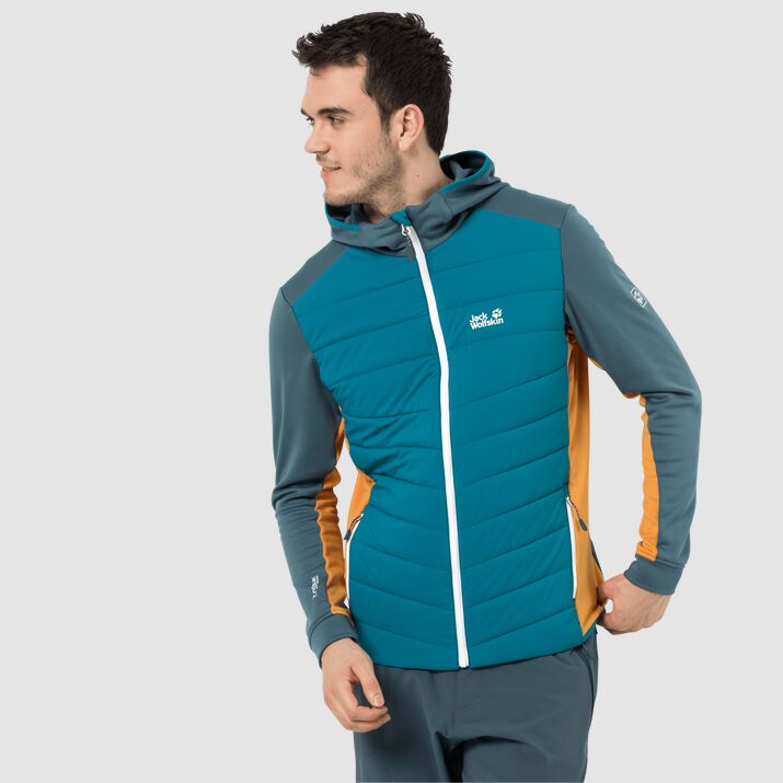 Chamarra Polar Jack Wolfskin Crossing Peak Hombre Azules Mexico-9721516